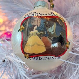 Disney Beauty and the Beast White Ornament